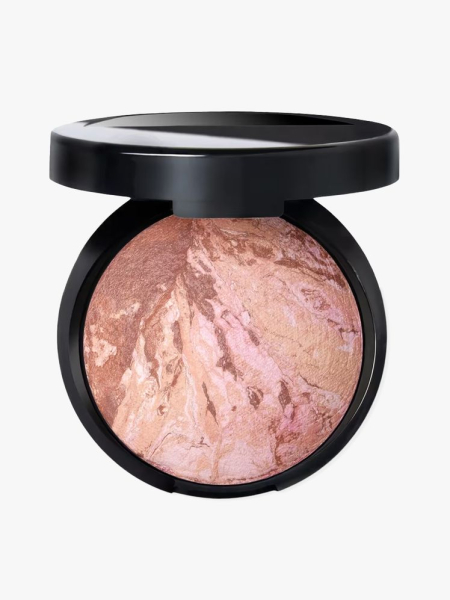 Laura Geller Baked Bronze-N-Brighten Bronzer Powder in branded component on a light gray background